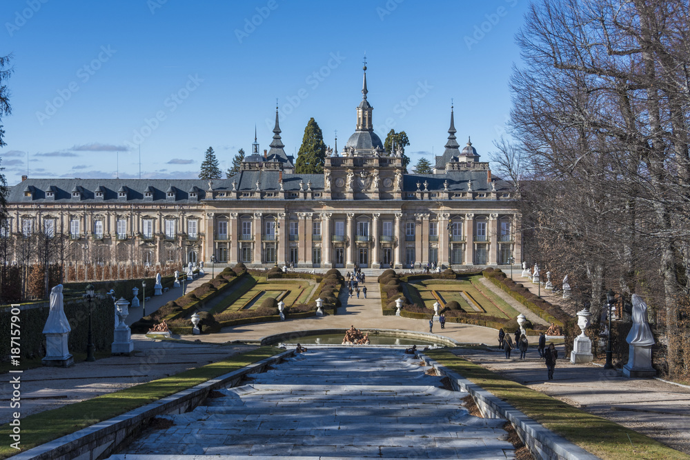 Fountain gardens and palace of San Ildefonso