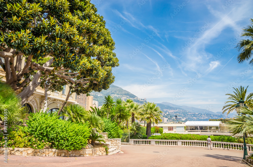 Beautiful streets and old luxury buildings of Monte Carlo, Monaco Beautiful streets and old luxury buildings of Monte Carlo, Monaco
