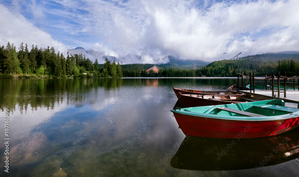 Srbske Pleso Lake in slovakian High Tatra mountains