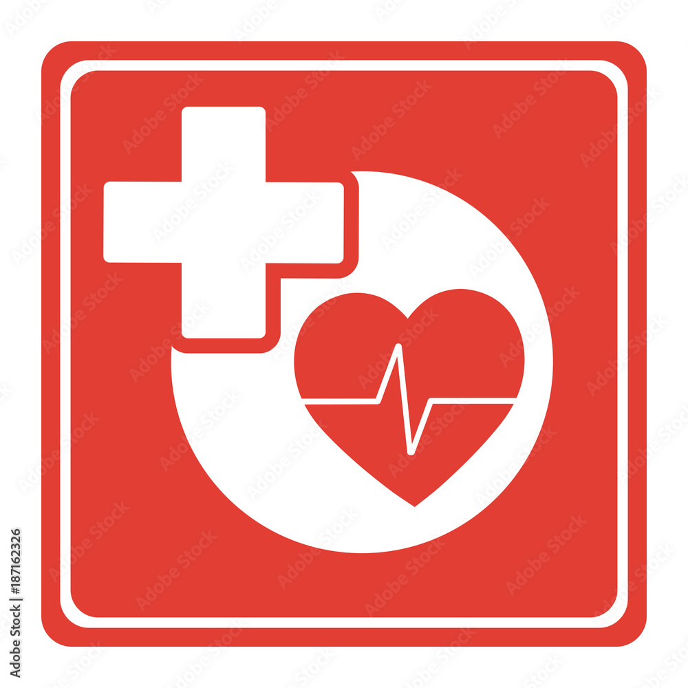 vector clipart Heart with plus on white background vector clipart Heart with plus on white background