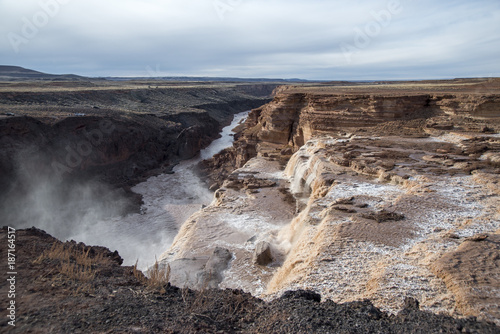 waterfalls in the middle of desert (Grand Falls) photo