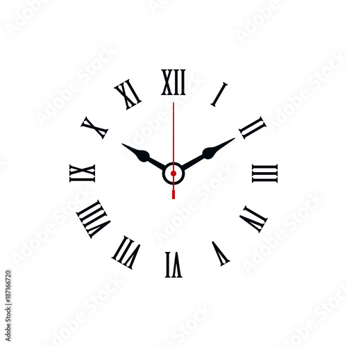 Clock with roman numerals