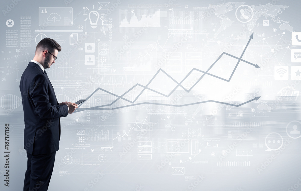 Young adviser with operational concept around Young adviser with operational concept around