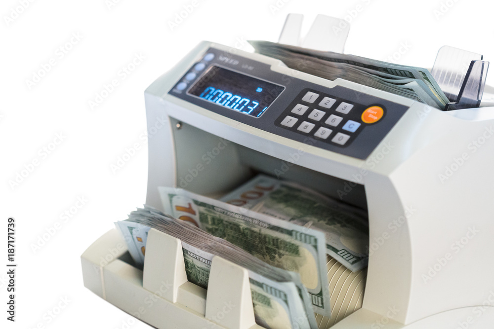 money counter isolated on white money counter isolated on white