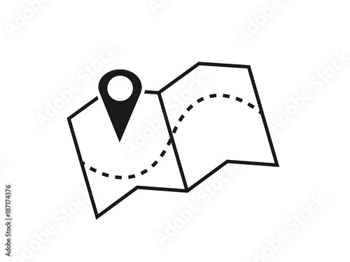 Modern Location Map Icon 