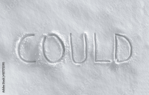 Foto Scritta COULD nella neve