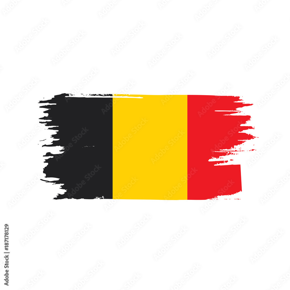 Obraz premium Flag of Belgium, Vector illustration