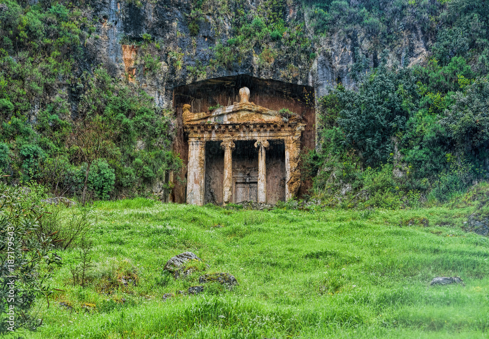 The Tomb of Amyntas, also known as the Fethiye Tomb The Tomb of Amyntas, also known as the Fethiye Tomb