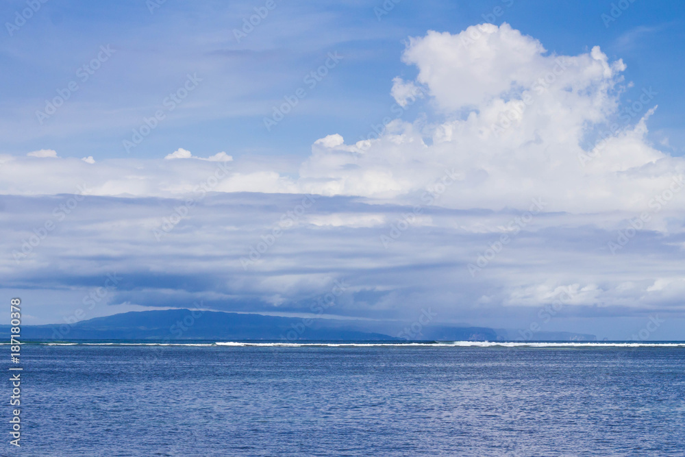 View of Penida island from Bali island, Indonesia
