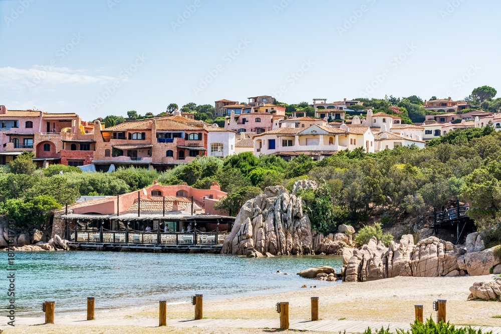 Porto Cervo marina and beach, Sardinia, Italy