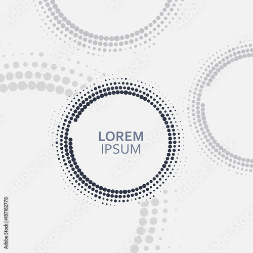 Vector circle halftone dots. Modern creative background