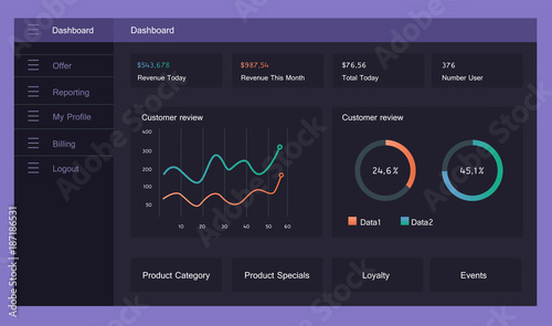 Infographic dashboard template