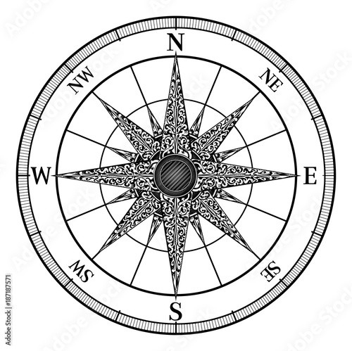 Compass Vintage Rose