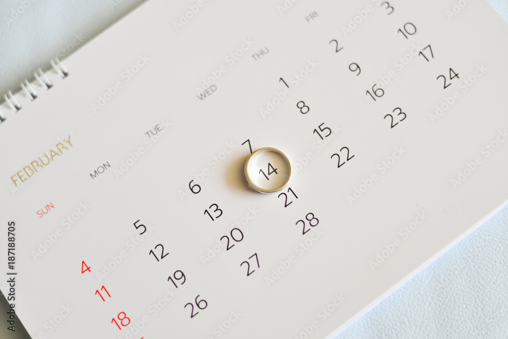 Close up ring marking on white calendar. Close up ring marking on white calendar.
