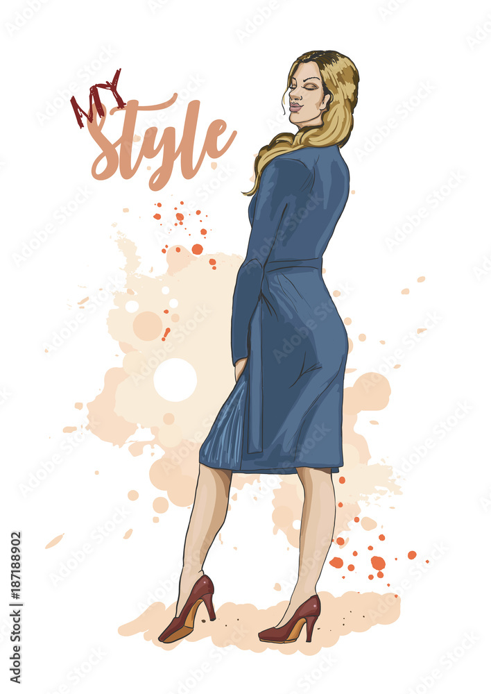 Premium Vector  Set of sketches of beautiful and diverse female fashion  outfits