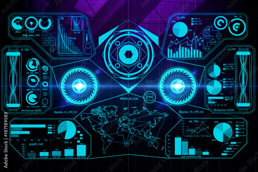 Fototapeta premium Digital business screen wallpaper