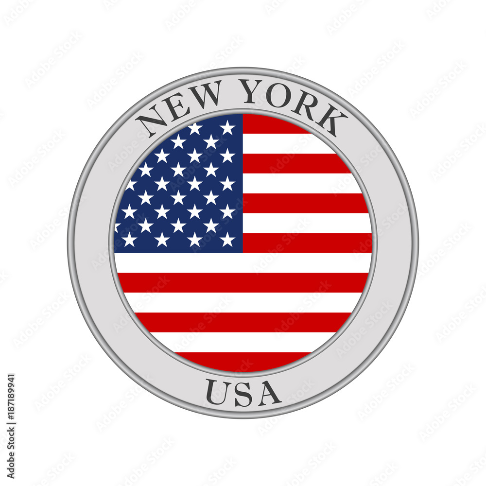New York City Nyc Solid And Bold Graphic Symbol Stock Illustration -  Download Image Now - American Culture, Badge, Business - iStock