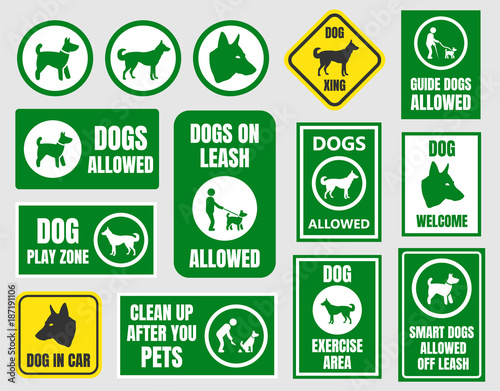 pet friendly icons, dog allowed sign