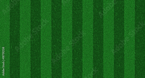 3d rendering green striped lawn for playing football
