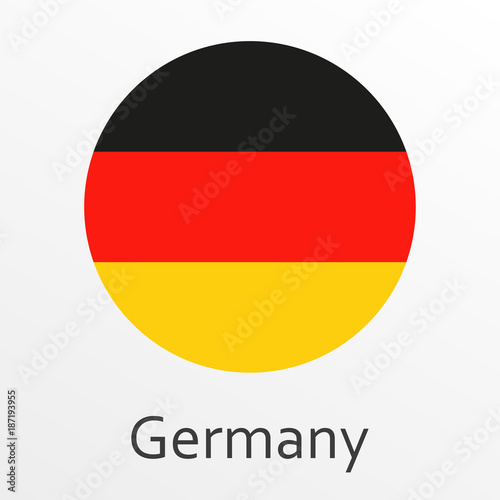 Free Download Flag of Germany round icon, badge or button. German national symbol. Vector illustration. - GFXLoad