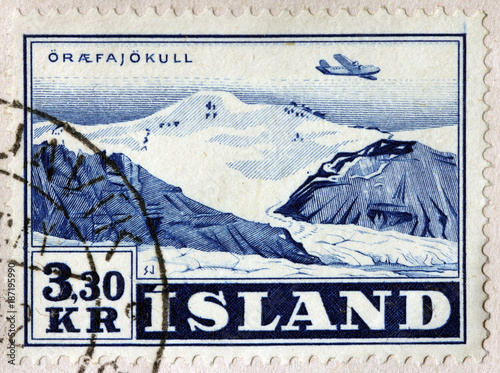 Oraefajokull Volcano Stamp photo