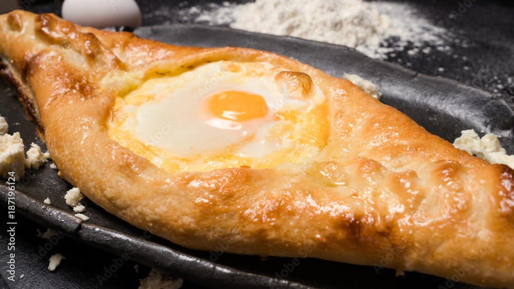 Premium Photo | Khachapuri georgian cuisine