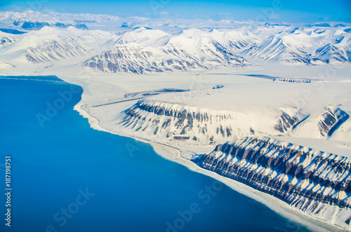 Glacial landscapes, Spitsbergen, Svalbard, Norway photo