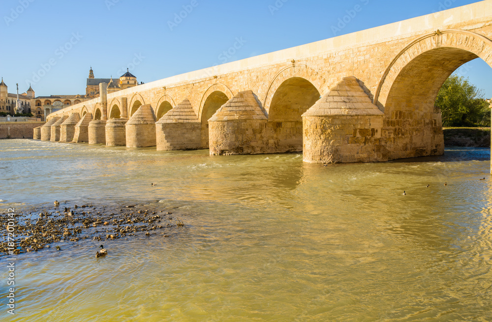 The Roman bridge, Cordova, Andalusia, Spain.