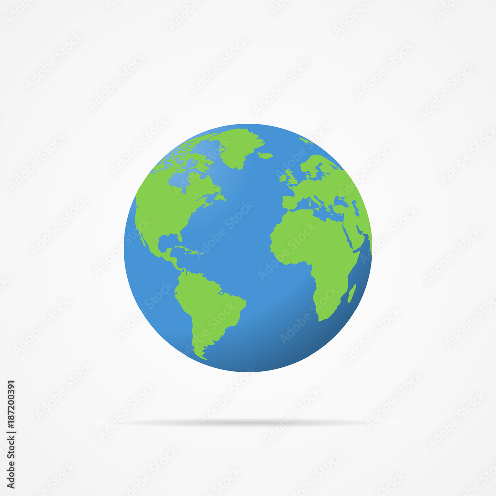 Vector image of planet earth.