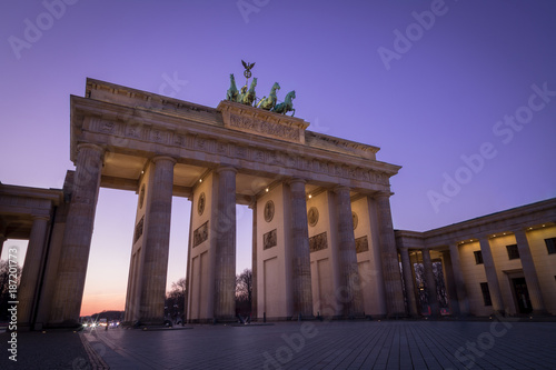 The Brandenburg gate. Berlin city  Europe. Capitol of Germany. Monuments of Berlin.