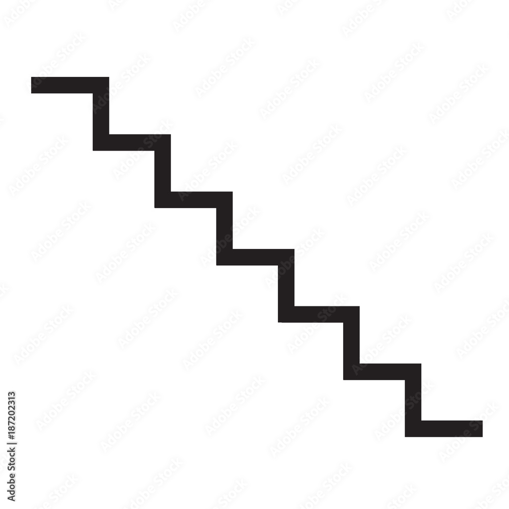 staircase icon on white background. flat style design. staircase sign.
