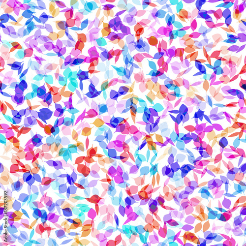 Colourful seamless leaf pattern