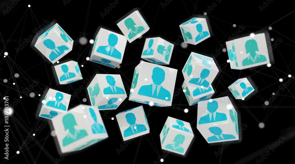 Candidate for a job cube illustration 3D rendering Candidate for a job cube illustration 3D rendering