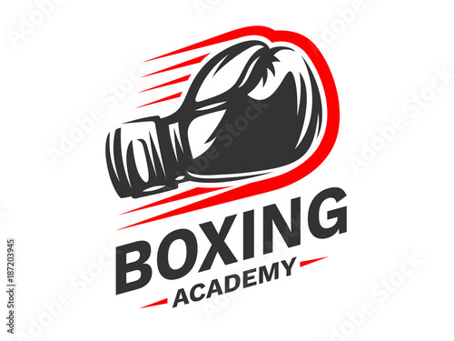 Silhouette of boxing gloves - boxing emblem, logo design, illustration on a white background