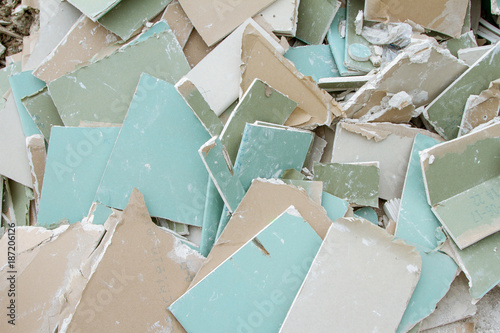 Bild auf Leinwand Plasterboard Waste