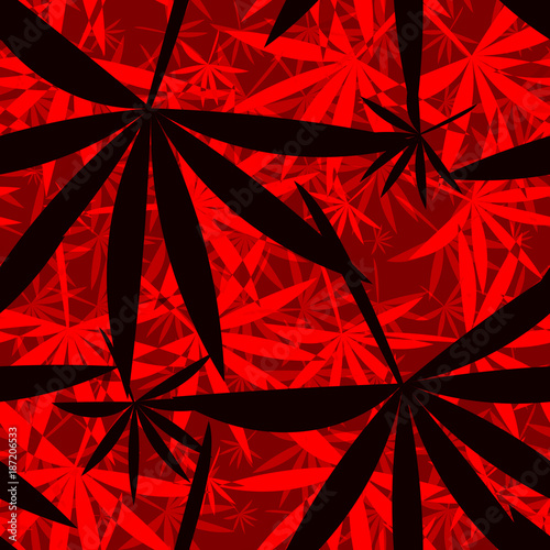 Colourful seamless leaf pattern