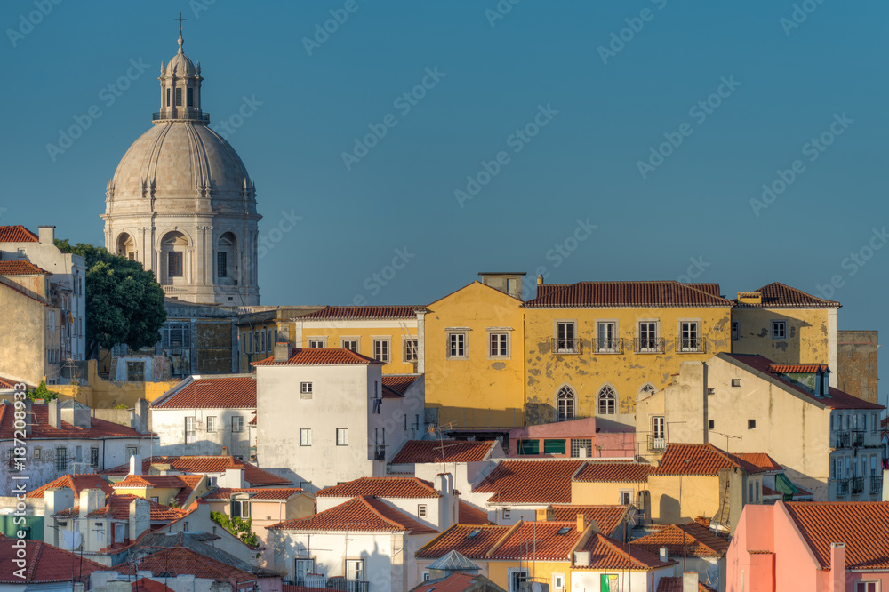 Alfama district skyline, Lisbon, Portugal