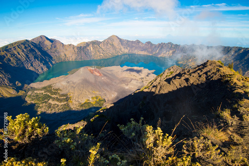 View of the Rinjani volcano crater - Lombok, Indonesia.