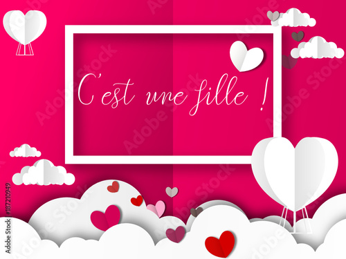 C'est une fille - naissance - faire part