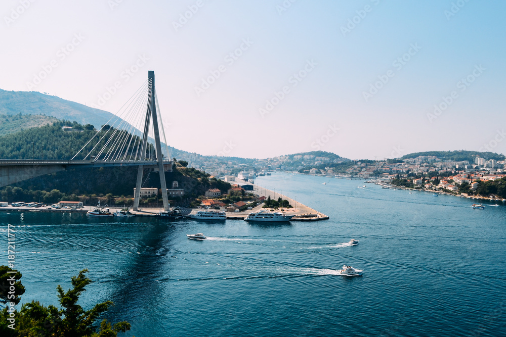 View of the bridge in Dubrovnik