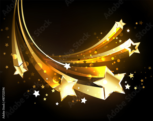 Flying golden comets