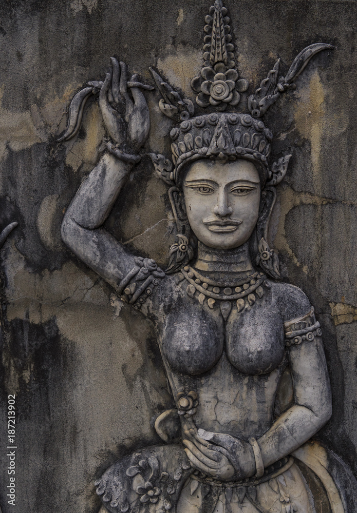 Sculpture at a temple near Chiang Mai Thailand