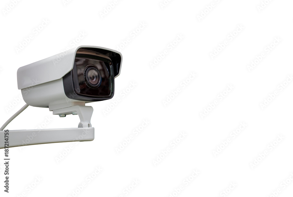 The CCTV camera security isolated background with Clipping Path The CCTV camera security isolated background with Clipping Path