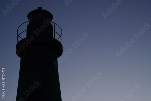 Silhouette of lighthouse