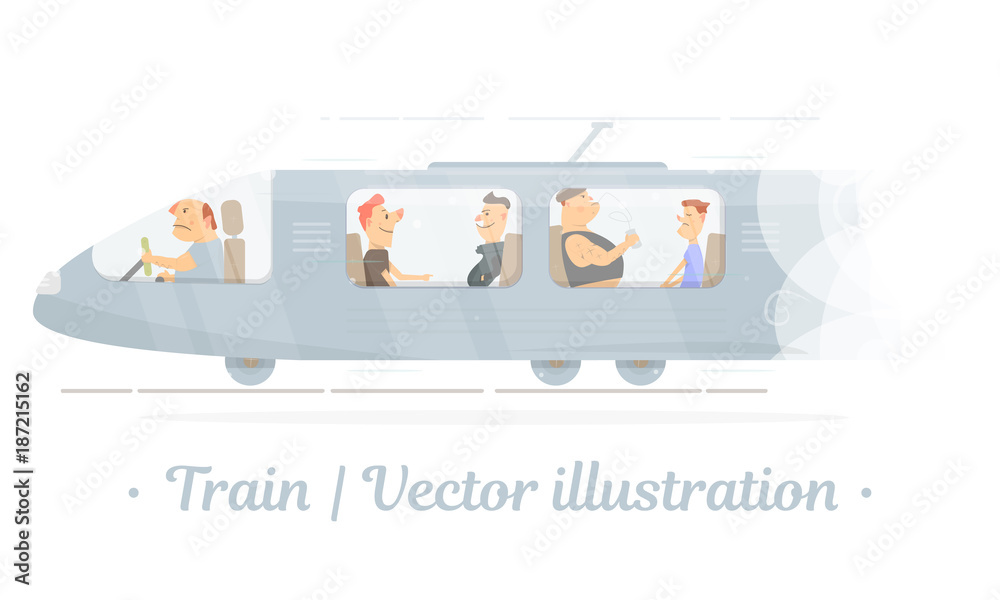 The driver of the train and passengers.