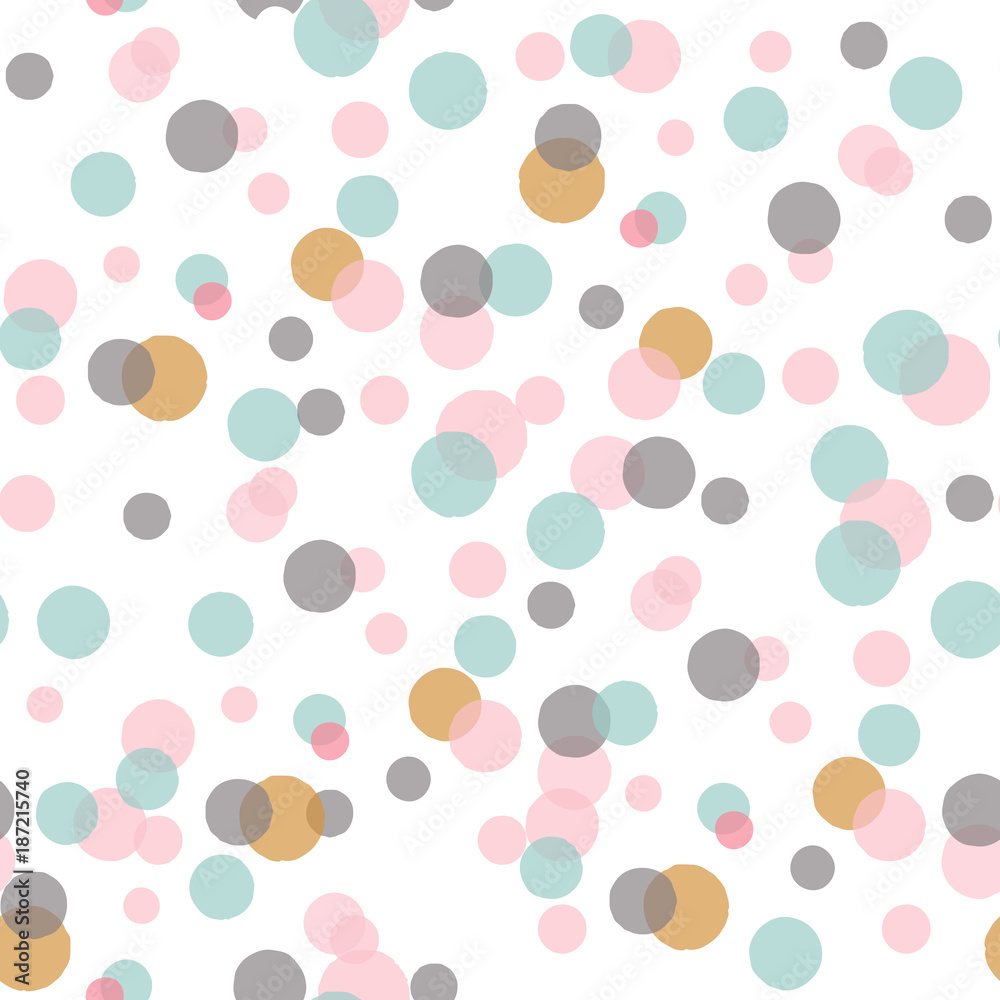 Vector seamless pattern with big confetti.