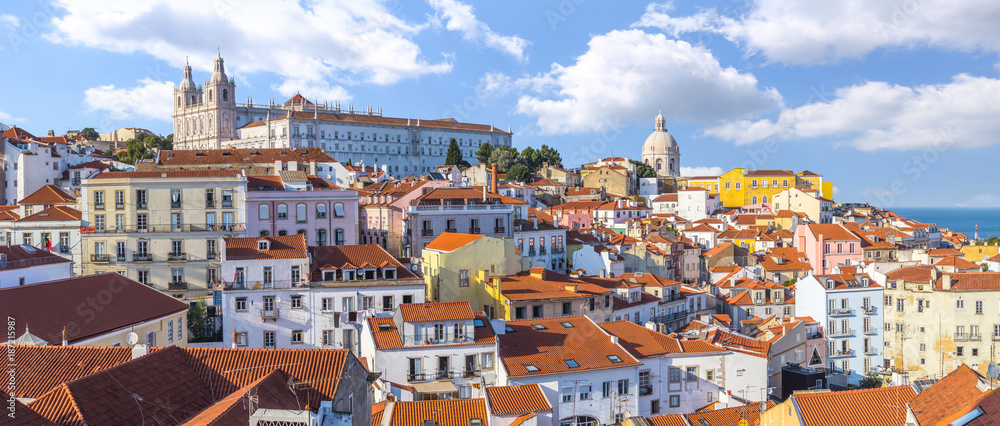 Lisbon skyline from alfama