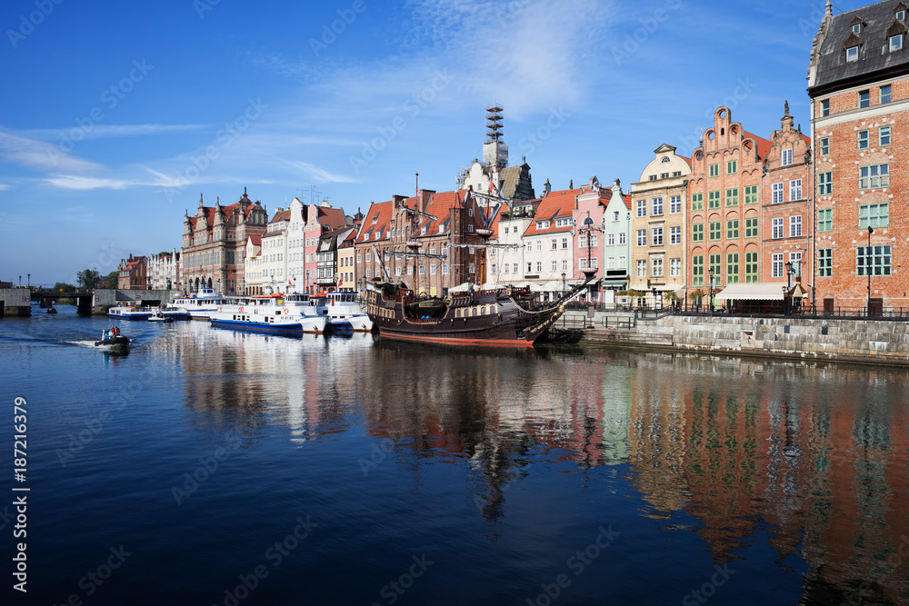 Gdansk City River View in Poland