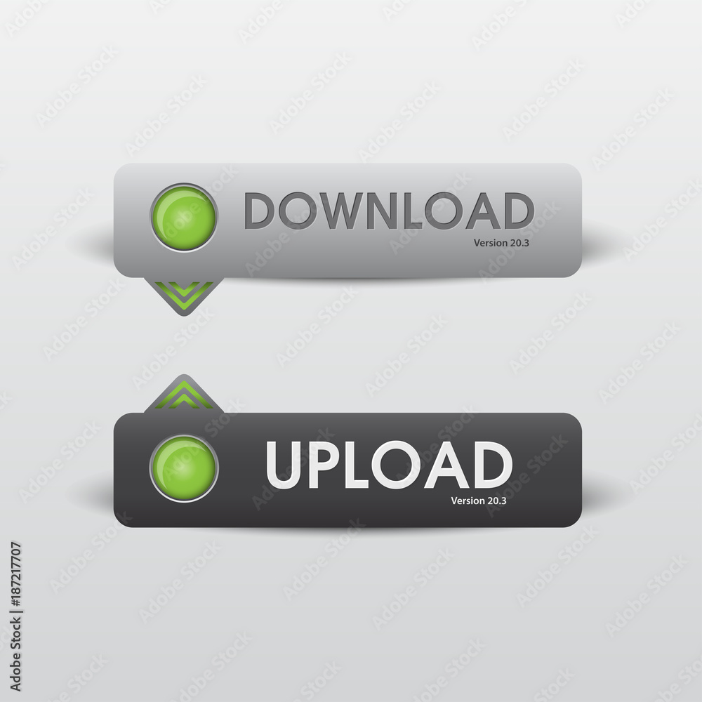 Button downloand and uploand web White and Black V.3 Button downloand and uploand web White and Black V.3