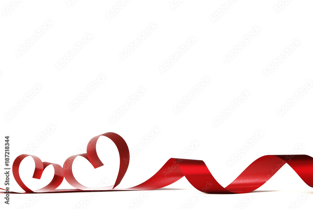 Obraz premium Ribbon hearts frame